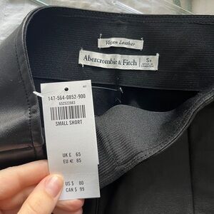Abercrombie & Fitch Black Vegan Leather Pants